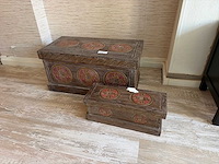 Dekenkist met bijhorende kleine variant - afbeelding 1 van  3