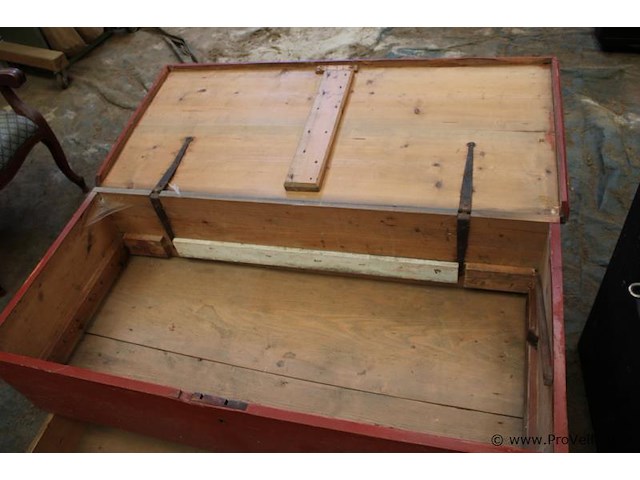 Dekenkist v.v. klep en lade - 56x125x55cm - afbeelding 2 van  4