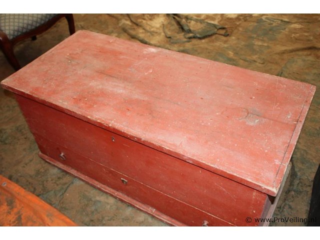 Dekenkist v.v. klep en lade - 56x125x55cm - afbeelding 3 van  4