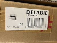 Delabie 140cm (186100) 2-persoons rvs wastrog met 45cm spatrand - afbeelding 3 van  4