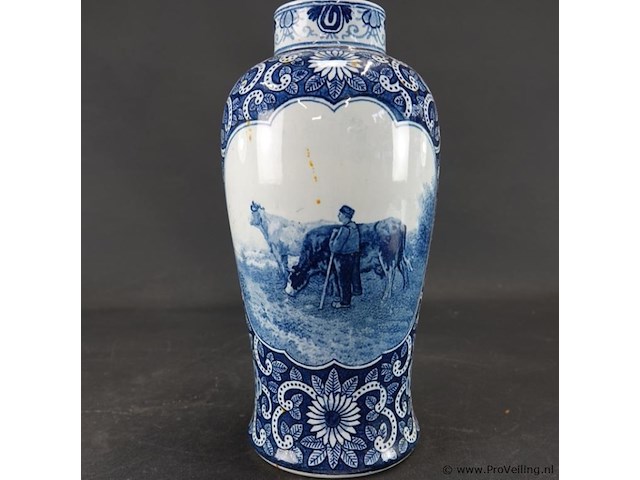 Delfstblauw vaas - afbeelding 2 van  5