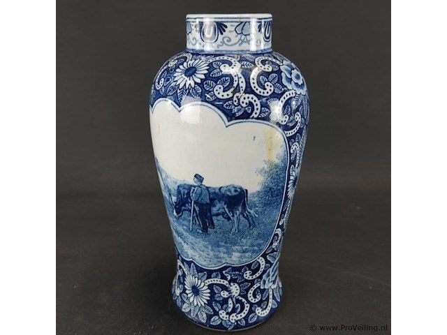 Delfstblauw vaas - afbeelding 3 van  5