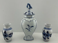 Delfts blauw kleur vazenset - afbeelding 3 van  9