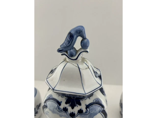 Delfts blauw kleur vazenset - afbeelding 8 van  9