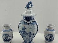 Delfts blauw kleur vazenset - afbeelding 9 van  9