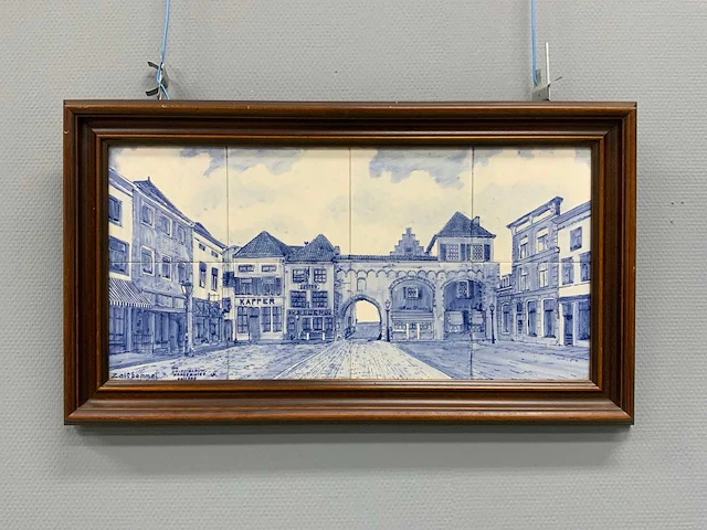 Delfts blauw tegeltableau zaltbommel 700x400 mm - afbeelding 1 van  7