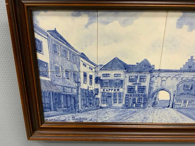 Delfts blauw tegeltableau zaltbommel 700x400 mm - afbeelding 4 van  7
