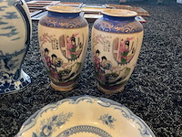 Delfts blauw theepot, bord, vaars - afbeelding 2 van  6