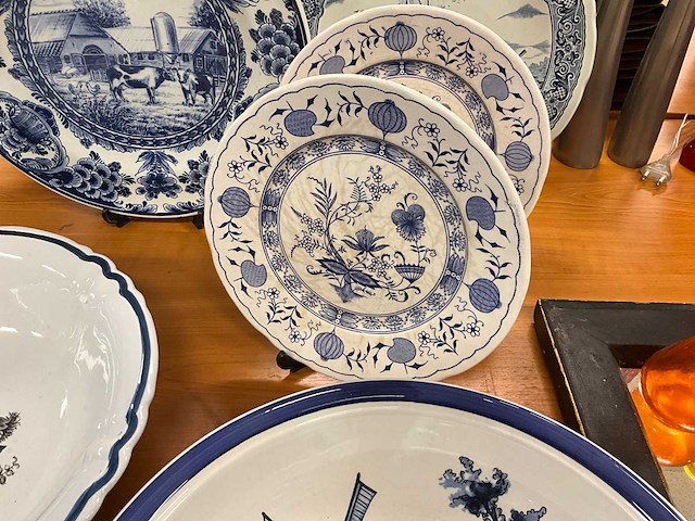 Delfts blauwe borden (7x) - afbeelding 6 van  10