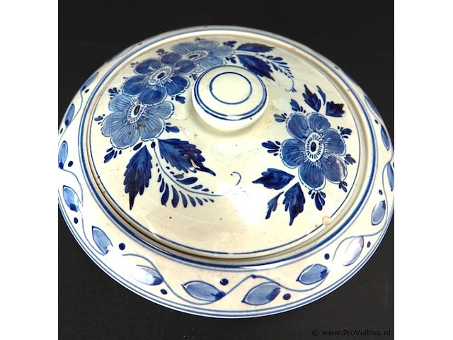 Delftsblauwe dekselschaal - afbeelding 3 van  5