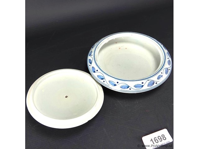 Delftsblauwe dekselschaal - afbeelding 4 van  5