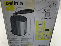 Delinia 2520-206630 - 14l door trash bin. pp(polypropylene) plastic. stainless steel - afbeelding 2 van  2