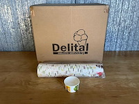 Delital - 8 oz - doos ijsbekers (1000 stuks) (17x) - afbeelding 1 van  3