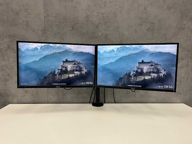Dell - 24" monitor set op dubbele monitorarm - afbeelding 2 van  2