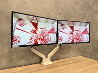 Dell - 24" monitoren met dubbele monitorarm - dp, hdmi, vga - afbeelding 1 van  16