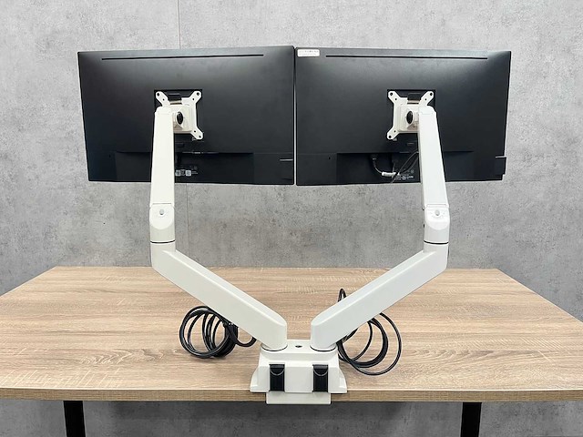 Dell - 24" monitoren met dubbele monitorarm - dp, hdmi, vga - afbeelding 13 van  16