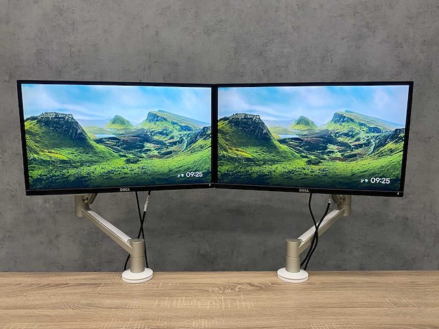 Dell - 2x 24" monitor met monitorarm - hdmi, dp, vga - afbeelding 21 van  23