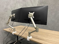 Dell - 2x 24" monitor met monitorarm - hdmi, dp, vga - afbeelding 4 van  16