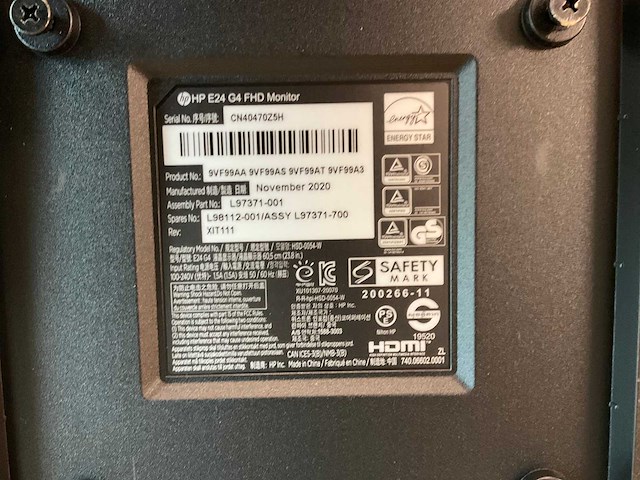 Dell - hp e24 fhd en e242 - monitor (2x) - afbeelding 2 van  3