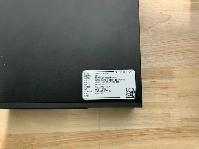 Dell - optiplex 3060 micro - desktop (6x) - afbeelding 2 van  10