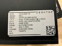 Dell - optiplex 3060 micro - desktop (6x) - afbeelding 6 van  10