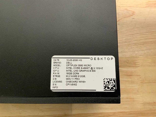 Dell - optiplex 3060 micro - desktop (6x) - afbeelding 10 van  10