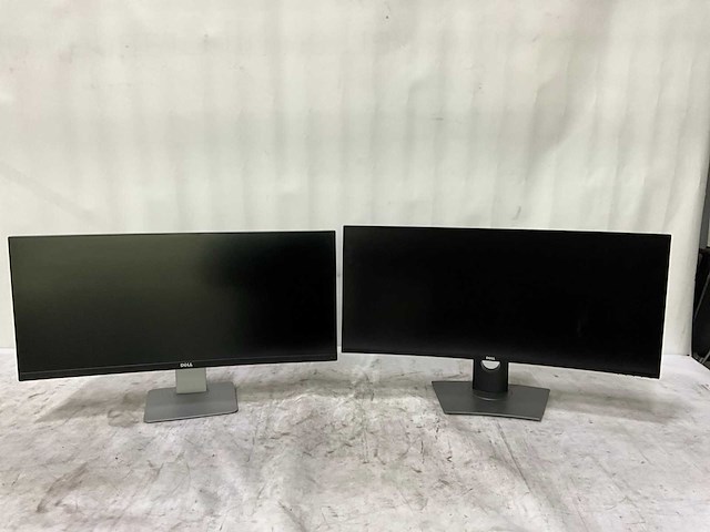 Dell - u3417w/u3415wb - curved monitor 34” (2x) - afbeelding 1 van  1