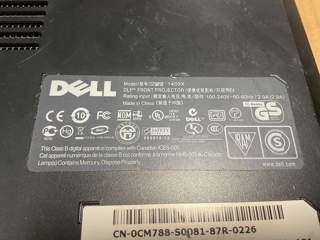 Dell 1409x dlp projector - afbeelding 5 van  5