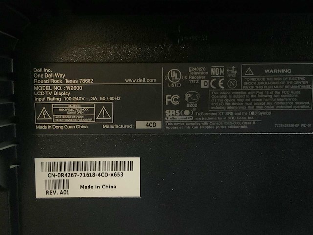 Dell 2407wfpb, w2600, u2412mb monitor (6x) - afbeelding 5 van  20