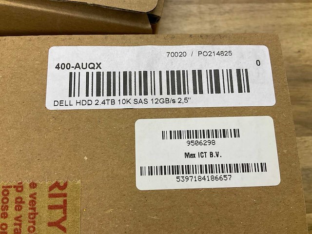 Dell 2.4tb 10k sas 12gb/s 2,5” hdd - afbeelding 2 van  2