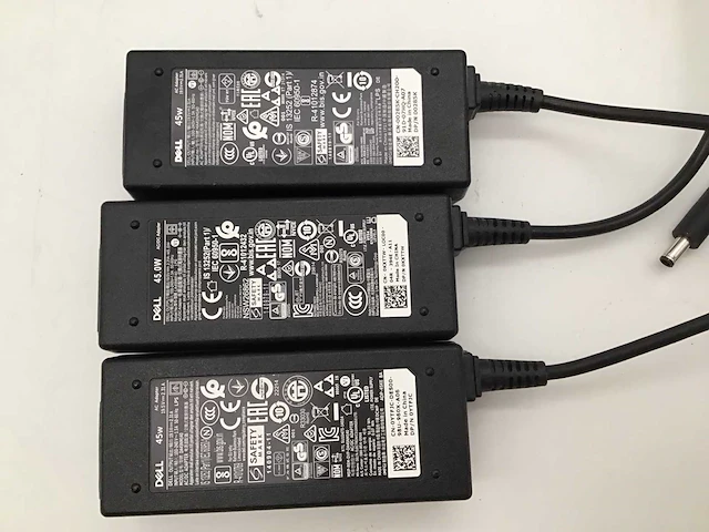 Dell 45 watt oplader dunne pin computeronderdeel (3x) - afbeelding 1 van  3