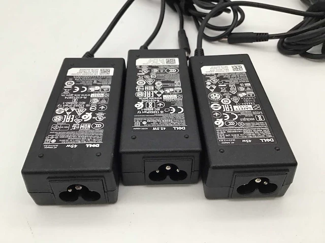 Dell 45 watt oplader dunne pin computeronderdeel (3x) - afbeelding 2 van  3