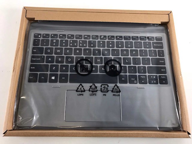 Dell (ag00-bk-engint) latitude 7200/7210 2-in-1 travel keyboard with touchpad (new) (8x) - afbeelding 2 van  3