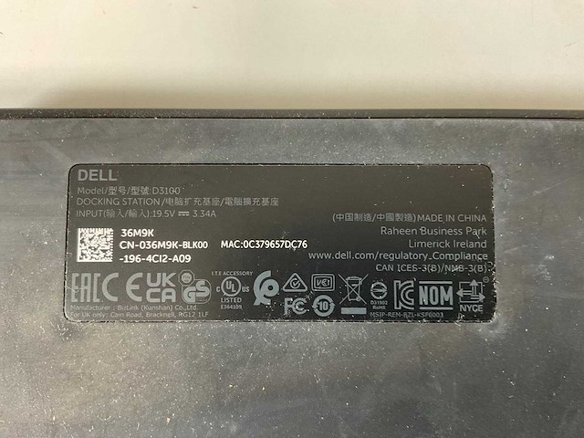Dell (d3100) usb-c docking stations (24x) - afbeelding 9 van  9