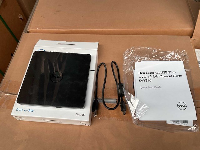 Dell external usb slim dvd +/- rw optical drive dw316 computeronderdeel (447x) - afbeelding 1 van  6