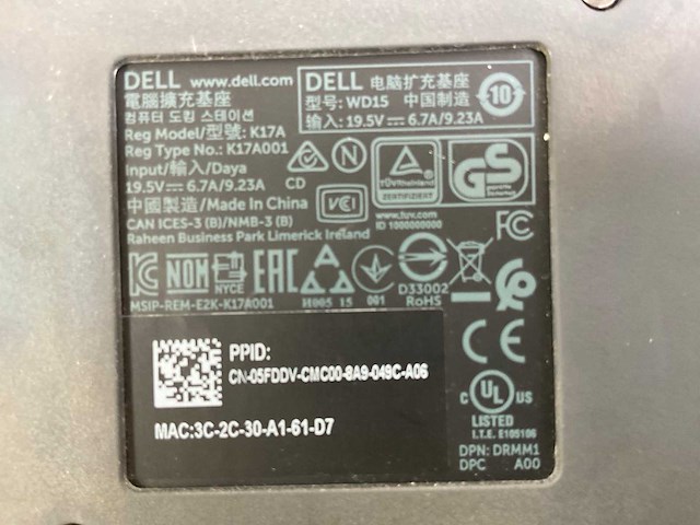 Dell (k17a001) usb-c universal docking stations (36x) - afbeelding 3 van  11