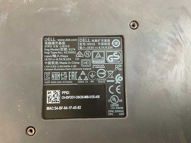 Dell (k17a/wd15), usb-c - docking stations (30x) - afbeelding 2 van  10