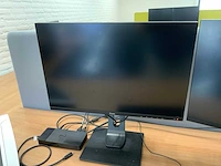 Dell k20a, iiyama prolite xub2495wsu dockingstation en monitoren op arm - afbeelding 3 van  7