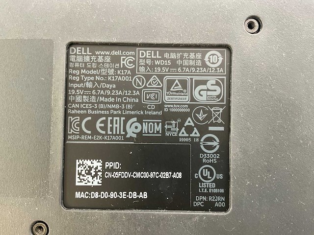 Dell (k20a001) usb-c universal docking stations (21x) - afbeelding 2 van  10