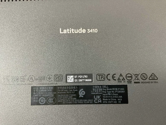 Dell latitude 3410 14”, core(tm) i5 10th gen, 8 gb ram, 256 gb nvme laptop - afbeelding 7 van  7