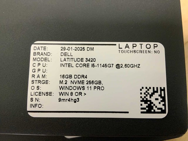 Dell latitude 3420(i5-gen11) laptop (2x) - afbeelding 6 van  6