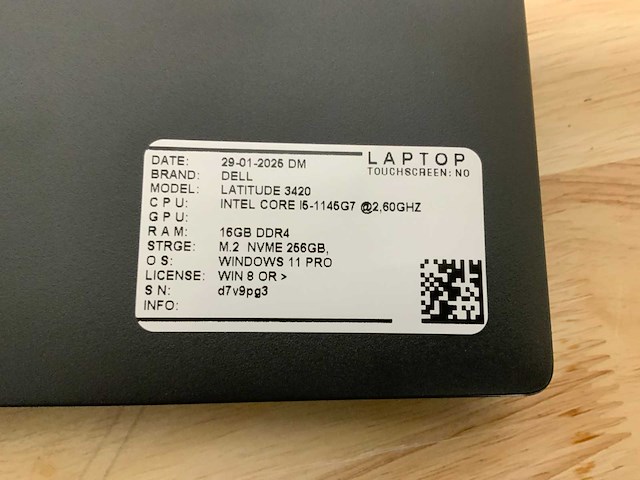 Dell latitude 3420(i5-gen11) laptop (2x) - afbeelding 5 van  6