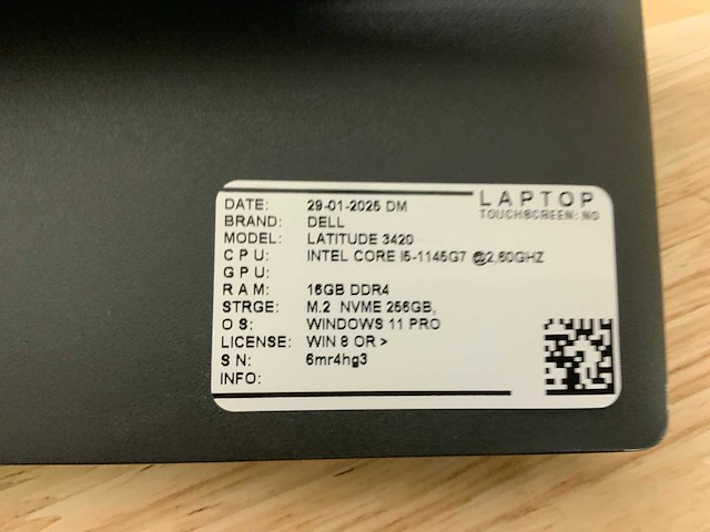 Dell latitude 3420(i5-gen11) laptop (2x) - afbeelding 5 van  6