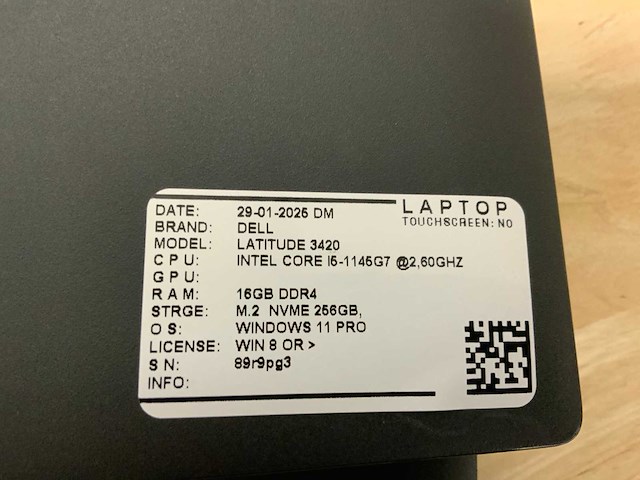 Dell latitude 3420(i5-gen11) laptop (2x) - afbeelding 6 van  6