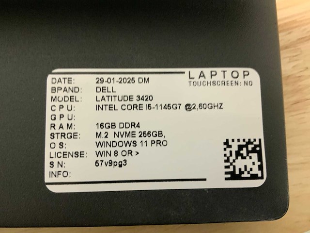 Dell latitude 3420(i5-gen11) laptop (2x) - afbeelding 5 van  6