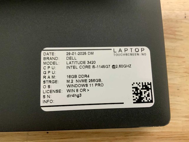 Dell latitude 3420(i5-gen11) laptop (2x) - afbeelding 5 van  6