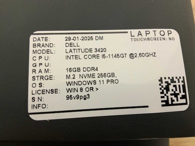 Dell latitude 3420(i5-gen11) laptop (2x) - afbeelding 6 van  6