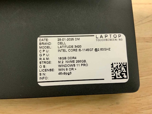 Dell latitude 3420(i5-gen11) laptop (2x) - afbeelding 5 van  6