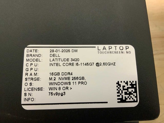 Dell latitude 3420(i5-gen11) laptop (2x) - afbeelding 6 van  6