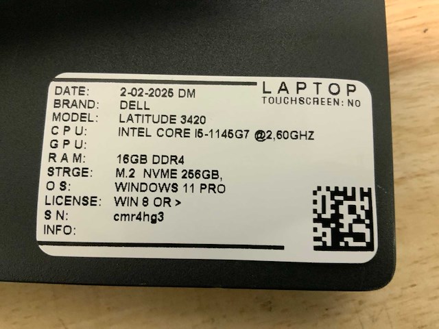 Dell latitude 3420(i5-gen11) laptop (2x) - afbeelding 5 van  6